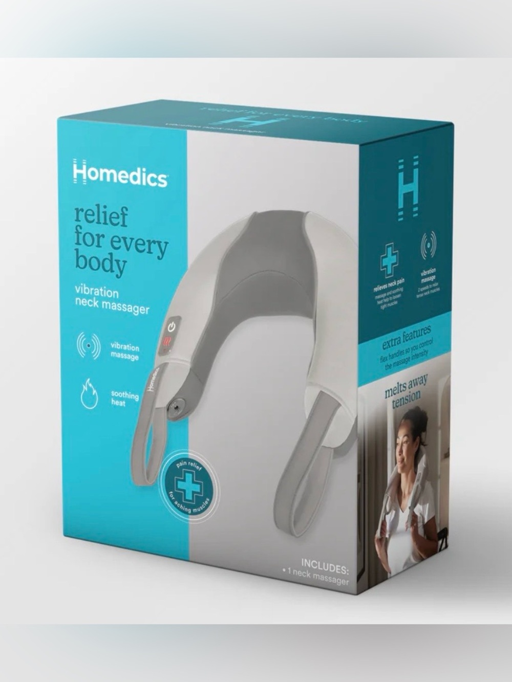 Pro Therapy Vibration Neck Massager with Soothing Heat